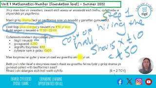 Revise OCW Questions - Unit 1 Mathematics Numeracy (Foundation)