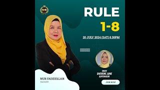 Rule 1-8 - Manager Nur Fadziellah