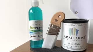 HOW TO APPLY FARMHOUSE PAINT | 3 Minute Tutorial | FURNITURE PAINTING START TO FINISH