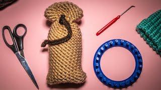 Beutel Stricken mit dem Strickring | Knitting Loom Tutorial | DIY