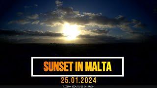 Sunset in Malta: Daily Time Lapse Challenge 25.01.2024