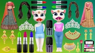 Talking Tom Billi Two dhulan shadi ki Funny makeup cartoon video