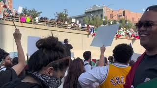 Thousands of anti-ICE protesters block 101 Freeway in Downtown Los Angeles