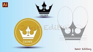 Crown Design illustrator | illustrator logo design tutorial | adobe illustrator cc tutorial