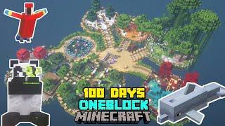 I Spent 100 DAYS Building A ZOO In ONEBLOCK MINECRAFT