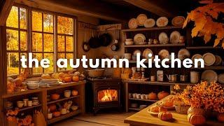 Cozy Kitchen Ambience ㅣFireplace & Cozy ASMRㅣFall Ambience