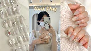 Nail Vlog. 원장의 출퇴근 일상!!,킨조젤리, 칼 선물🪄,뉴슬리퍼, 네일 시술,먹투어