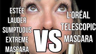 L'Oreal Telescopic Mascara VS Estee Lauder Sumptuous Extreme Mascara - mascara comparison video