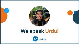 We speak Urdu | BDV Solutions | EB3 Unskilled Visa