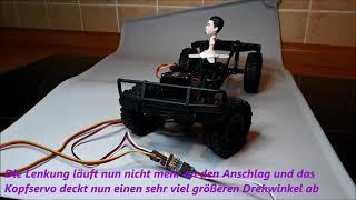 RCuniSwitch - Servosteuerung für drehbaren Fahrerkopf bzw. Lenkrad / Suchscheinwerfer