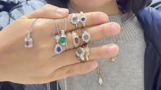 日本中古珠宝性价比超高，轻松负担猫眼蓝宝石戒指项链vintage jewelry is very cost-effective. 几千块现货秒发