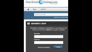 How to  Foreclosurelistings.com login Easily step by step