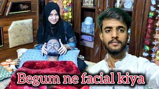 begum ne pehli bar facial kiya face chamka diya || Adnan and Misbah