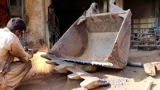 Repair all BROKEN Tooth on BIG Excavator Bucket