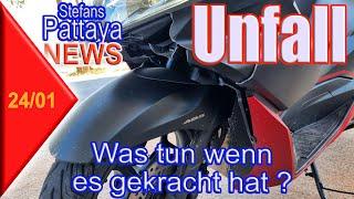 Motorroller Unfall in Pattaya Thailand