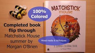 Completed coloring book | Matchstick Mouse Summer | relaxed chatty | flip through | Morgan O'Brien