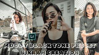 Moody Black tone preset lightroom tutorial