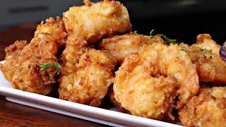 Super Easy Crispy Fried Shrimp Recipe |  Better Than Popeyes