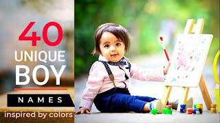 40 UNIQUE BABY BOY NAMES inspired by COLORS | Mami Jam