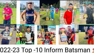 !! 2022-23 Top-10 Tennis Cricket Right Hand Batsman !! #cricket