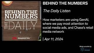 eMarketer Podcast: The Daily: How marketers are using GenAI,  | Apr 11, 2024