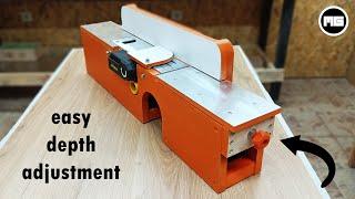 Make a Planner Bench (Benchtop Jointer)  (Easy depth adjustment)