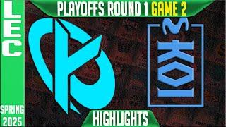 KC vs MKOI Highlights Game 2 | LEC Playoffs Round 1 Split 2 2025 | Karmine Corp vs Movistar KOI G2