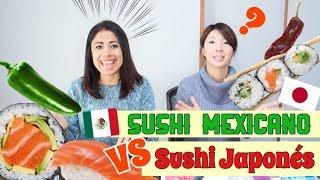 Japonesa prueba sushi MEXICANO DE CARNE CON SALSA de HABANERO vs Sushi Japones