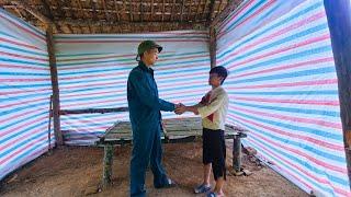 Thang thanked his kind police uncle for helping make a new bed out of bamboo - Poor Highland Boy.