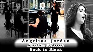 Angelina Jordan BACK TO BLACK Cover WITH Aurelien Froissart IN London ST. PANCRAS STATION