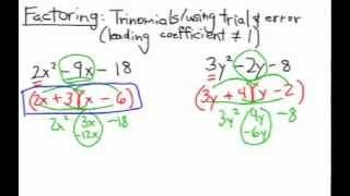 How to Factor Trinomials: Trial & Error Method