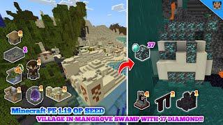 MCPE 1.19 Op Seed - Village in Mangrove swamp - Desert Temple, Fossil with Many Diamond!!