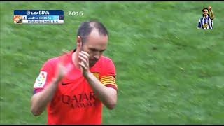 Espanyol fans applaud Iniesta, still after 5 years