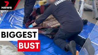 Thirteen people charged in Australia's largest cocaine bust | 7NEWS