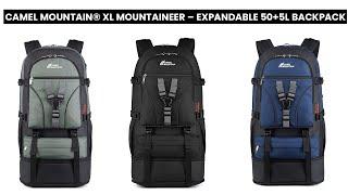 Camel Mountain® XL Mountaineer – Expandable 50+5L Backpack