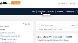 Y-Axis Jobsite Premium Membership - How to apply an overseas jobs?