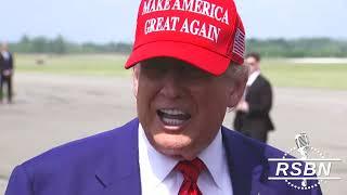 WATCH: President Trump Answers Questions After Arriving in Bedminster, NJ - 6/20/25