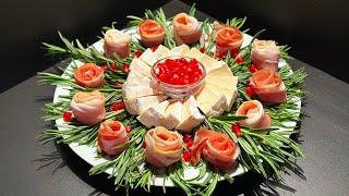 Christmas APPETIZER PLATE for your guests! A beautiful way to serve appetizers for the holiday!