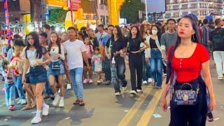 Amazing Cambodia Walking Tour 4K - Walk Water Festival in Phnom Penh City 2024