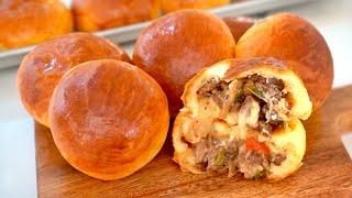 Super Yummy Brioche CheeseSteak Buns