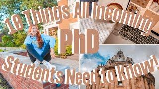 10 Things All Incoming PhD Students Need to Know | First Year PhD Student Advice From a Yale PhD