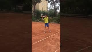 Jannik Sinner nel 2016 - allenamento a Bordighera/Piatti Tennis Center