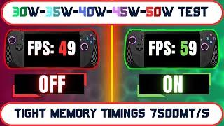 Unlocking Max Performance on ALLY X - 50W & Memory Timings Tweaks