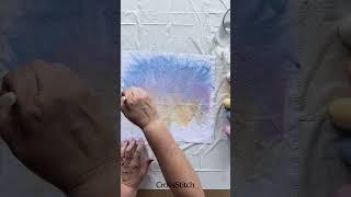 How to Paint Cross-Stitch Fabric | Easy DIY #flosstube #crossstitch #crossstitchtutorial