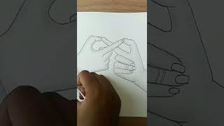 How to draw infinite love symbol with couple hand #viralvideo