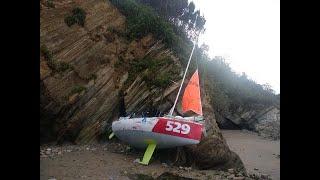 Fleet Back Out Racing in Mini Transat Eurochef Report 7 (English) Georges Kick Boat on Rocks Pics