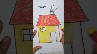 How to draw house#easy drawing#art and Craft with Sangita#viralshorts