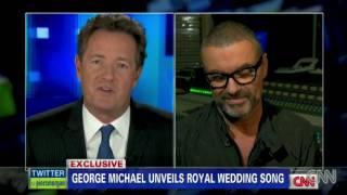 George Michael unveils his royal wedding gift tonight on  Piers Morgan Tonight