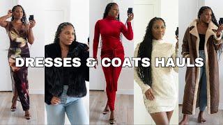 HOLIDAY DRESSES & WINTER COATS HAUL | VLOGMAS ️