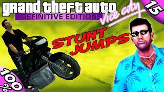 GTA Vice City Definitive: ALL UNIQUE STUNT JUMP LOCATIONS [100% Walkthrough]